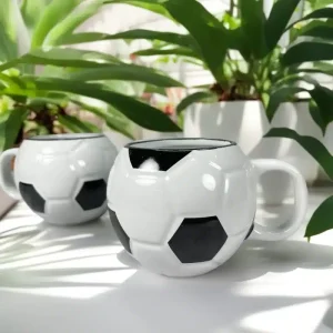 Tasse à café en céramique en forme de Football